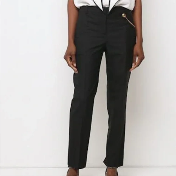 BNWOT Givenchy Wool Cigarette Pants with 4G Chain